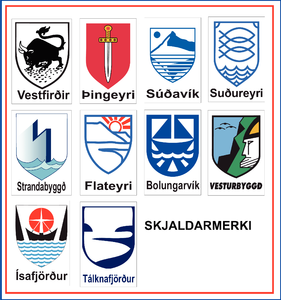 Límmiðar Skjaldarmerki